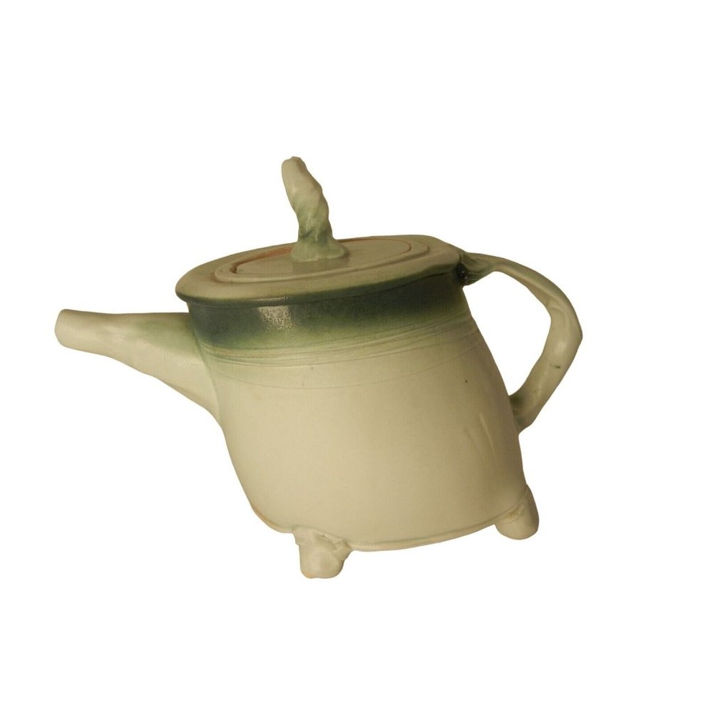 Mad Hatter Handmade Art Pottery Teapot/ unmarked perfect for High Tea.